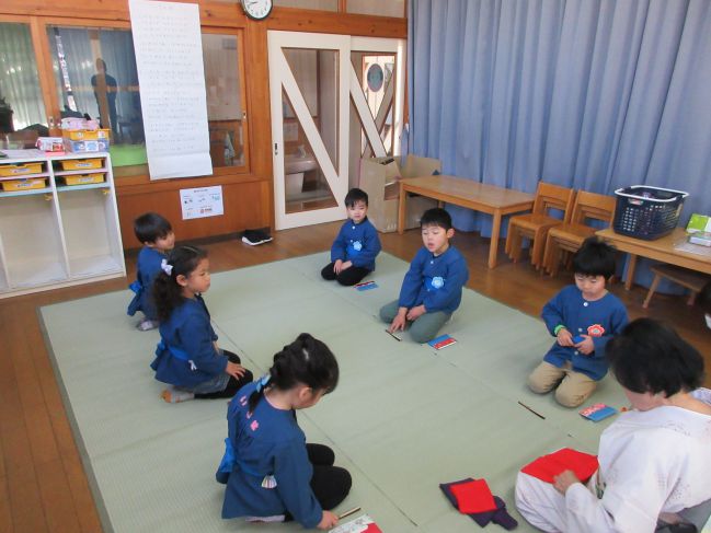 きりん組　最後のお茶でした