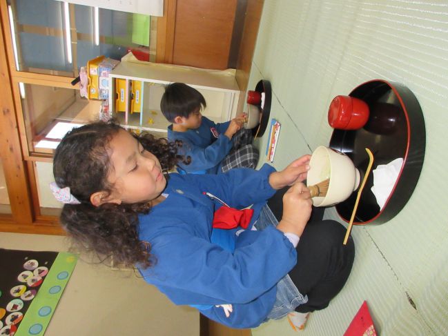 きりん組　最後のお茶でした