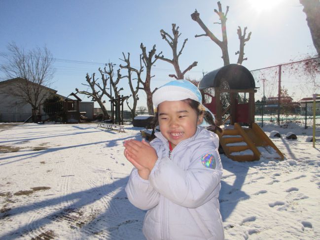 雪だ～！